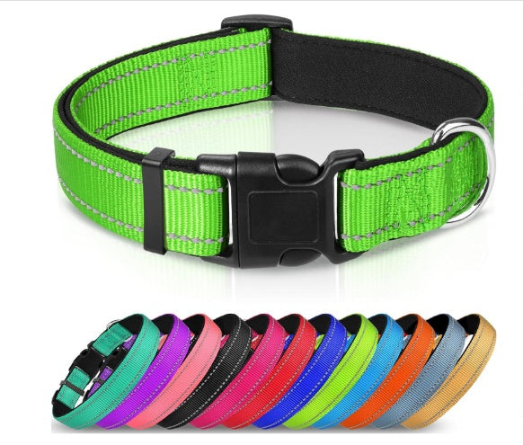 Adjustable Reflective Nylon Dog Collar