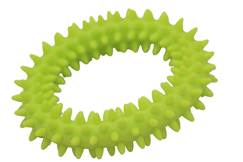 Dog Chew Toy Spiky Circle Ring Dog Bite - Training Chew Molar Toy Cleaning Tooth Pet Supply