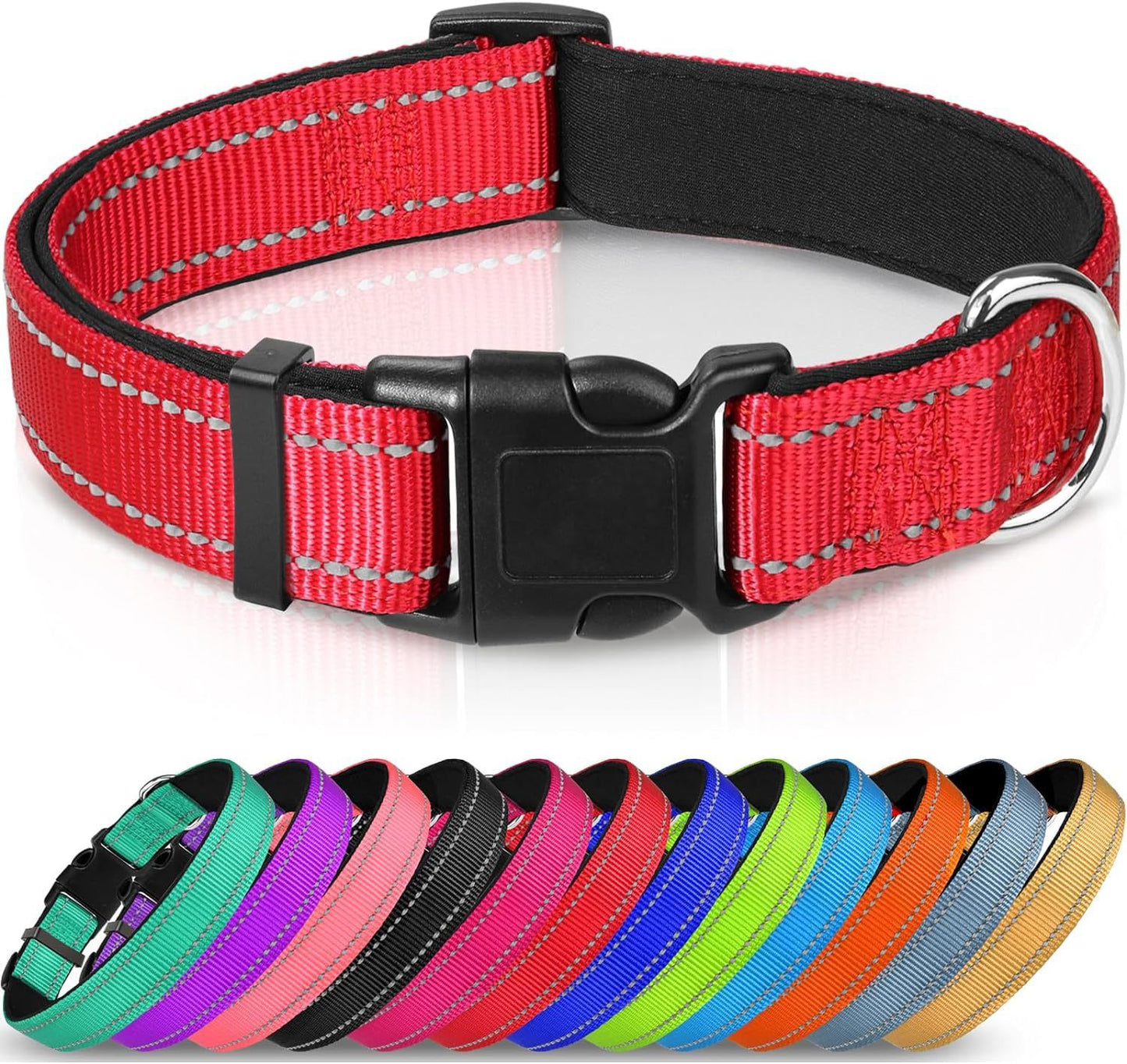 Adjustable Reflective Nylon Dog Collar