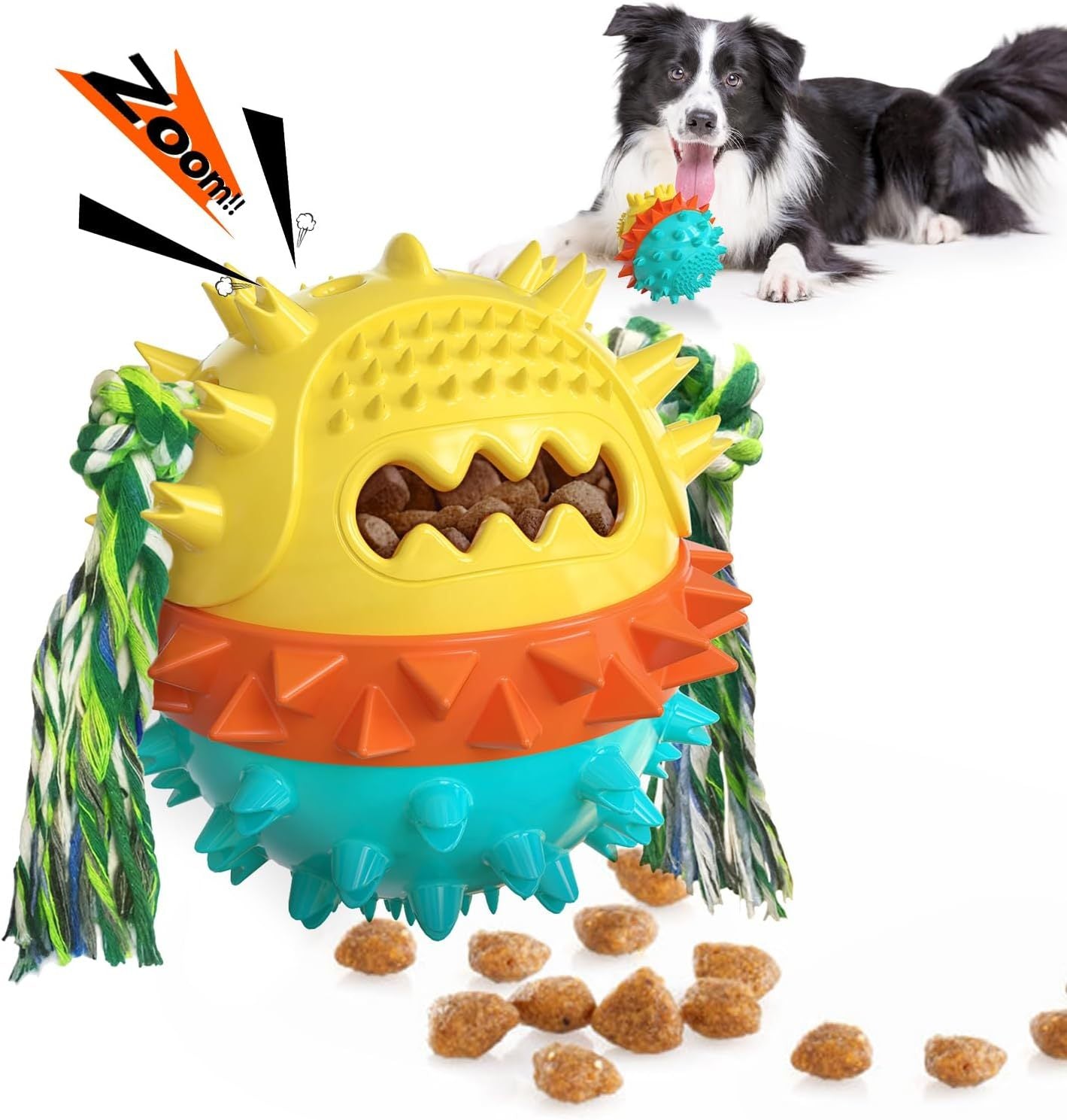 Squeaky Dog Toys For Aggressive Chewers Tough Dog Chew Toys For Large Medium Dogs Indestructible Dog Toy To Keep Them Busy Treat Dispensing Dog Toys For Boredom Enrichment