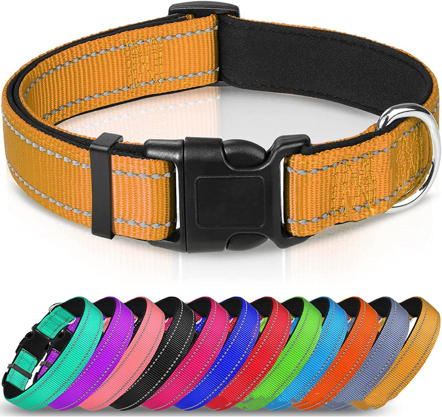 Adjustable Reflective Nylon Dog Collar