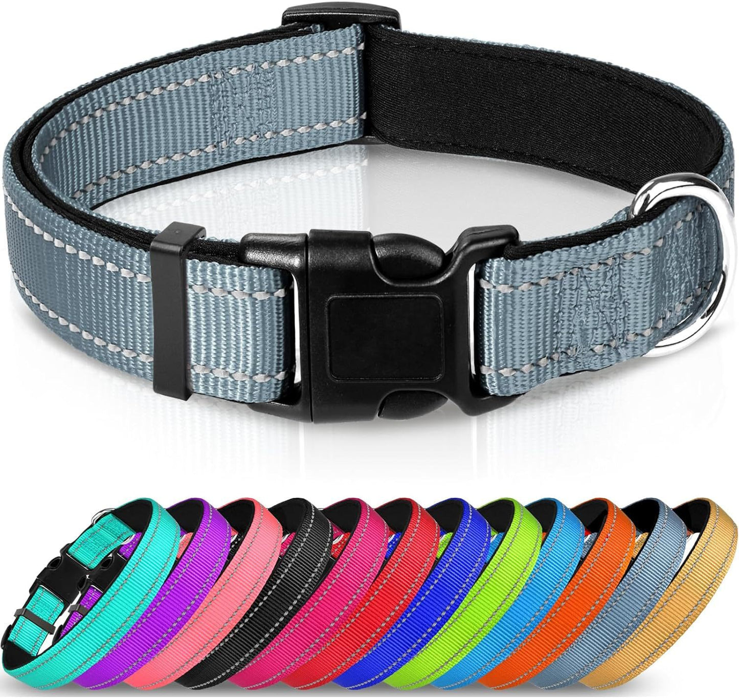 Adjustable Reflective Nylon Dog Collar