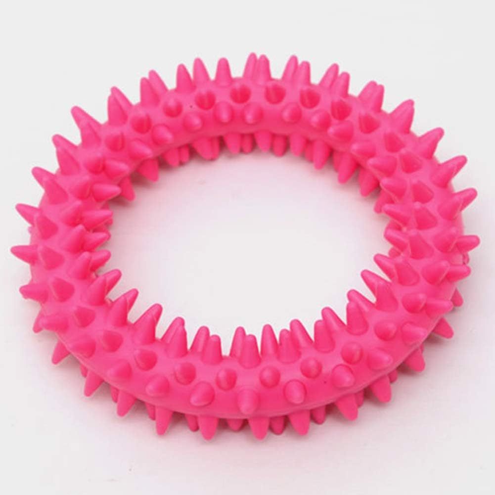 Dog Chew Toy Spiky Circle Ring Dog Bite - Training Chew Molar Toy Cleaning Tooth Pet Supply